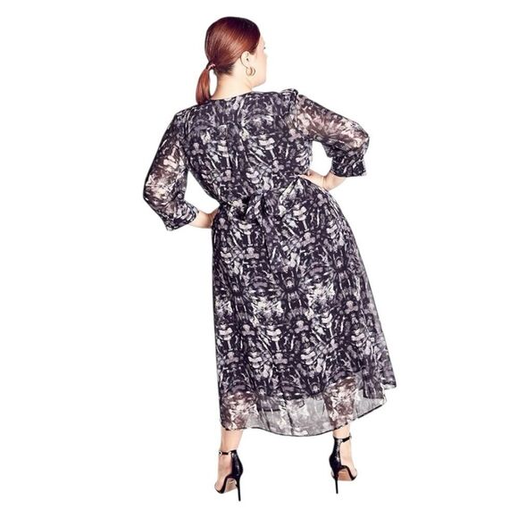 Arna York After Dark Print Dress size 22/24 NWT date night elegant party festive - Picture 2 of 9